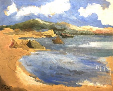 Paesaggio marino, sogno, 2002, olio su tela, 40 x 50 cm