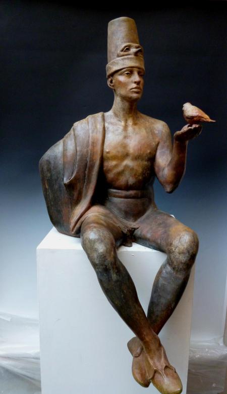 Pinocchio impara a volare, bronzo, 2016, 95x64x50