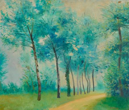 Strada in Brianza, 1959, olio su tela, 60x70cm