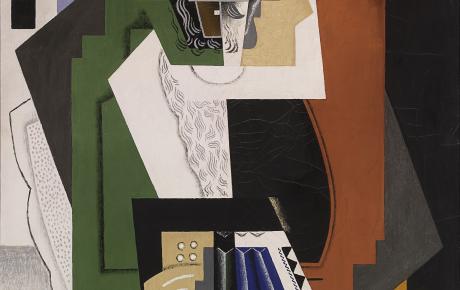Immagine dell'opera di Gino Severini, Bohemien jouant l'accordeon, 1919, olio su tela