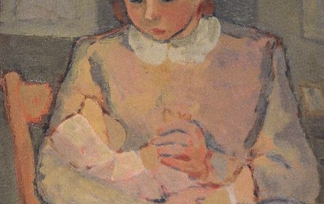 Bambina con bambola, opera dell'artista italiano Aldo Tavella, 1961