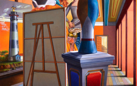 Il Convitato di pietra, olio su tela (2022) cm 100x100