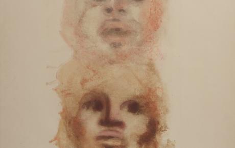Doppio ritratto, litografia a color, 65x48cm