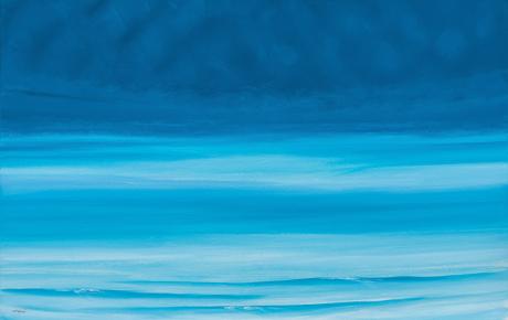 Affido i miei pensieri al mare..., 2024, acrilici su tela, 120 x 80 cm