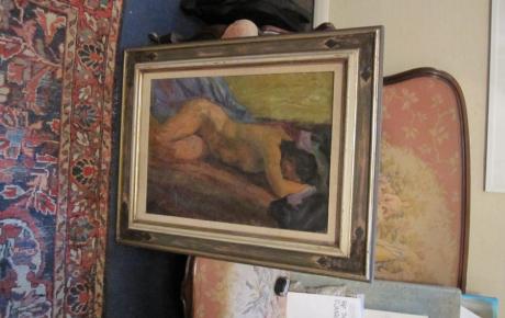 Donna sdraiata, 1940, olio su tela, 42.50 x 58.00 cm
