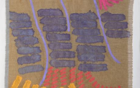 Discendente, 1997, acrilico su tela di juta 86.5 x 69.0 cm