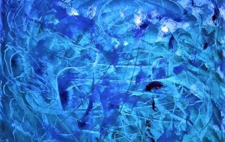 IL FRAGORE DEL MARE, 2021, olio su tela 80 x 80 cm