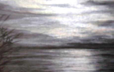 La fine della notte, 2018, pastelli a olio 18 x 25 cm