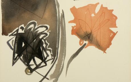 Doppio fiore, 1999, acquerello su carta, 34.0 x 40.0 cm