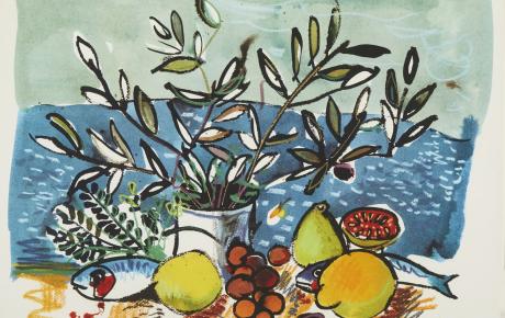 Senza titolo, Incisione all'acquatinta, stampata in verde, con taglio, 37x36.5 cm